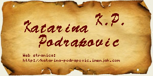 Katarina Podrapović vizit kartica
